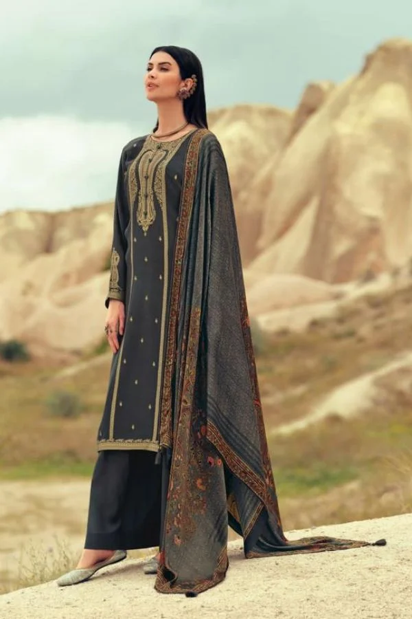 Varsha Aashna AS08 - Silk Meenakari Woven Unstitched Suit