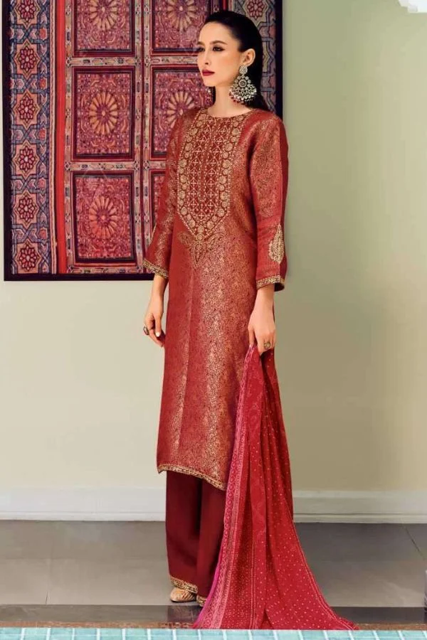 Varsha Falak FK06 - Khinkhab Woven With Embroidery Suit
