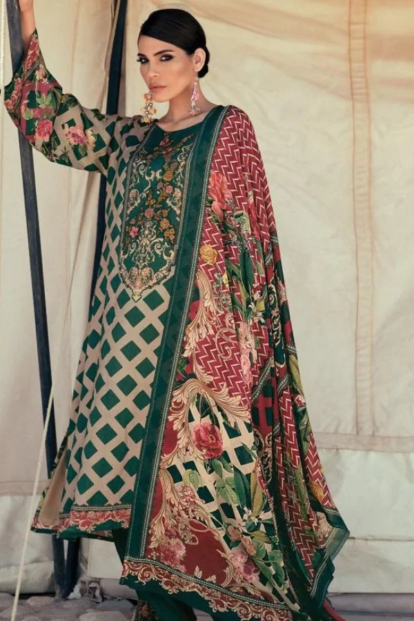 Varsha Roshan Lamhein RL04 - Pashmina Silk Digital Print With Embroidery Suit