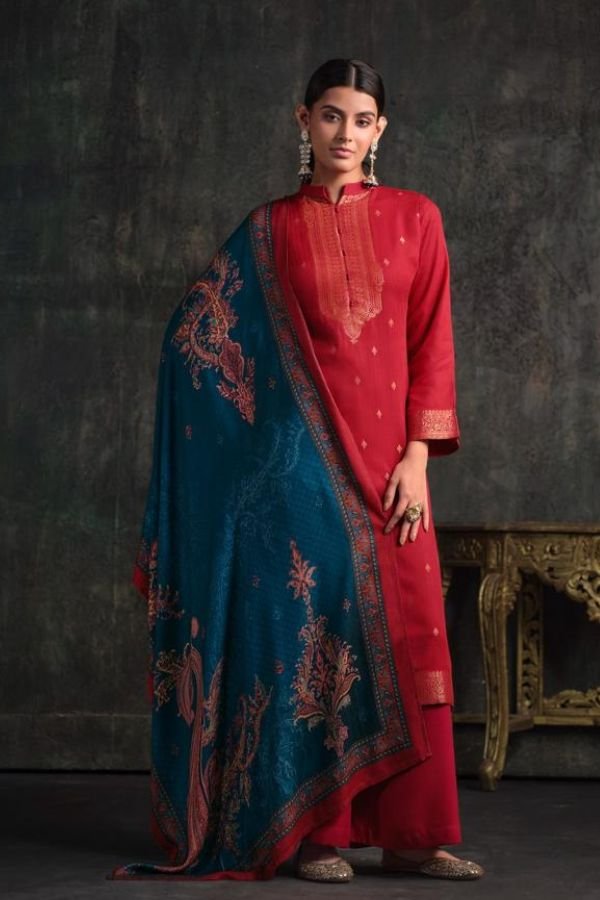 Varsha Taanvi TV75 - Pashmina Silk Woven Unstitched Suit