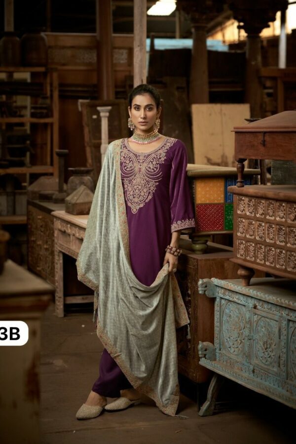 Kesar Aafiya 006 - Pure Viscose Velvet With Heavy Tila & Meenakari Work Suit