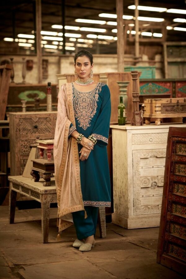 Kesar Aafiya 006 - Pure Viscose Velvet With Heavy Tila & Meenakari Work Suit