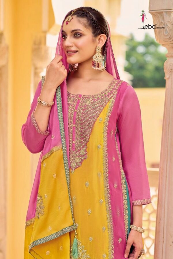 Eba Naaz - Heavy Chinon With Embroidery Work Stitched Suit