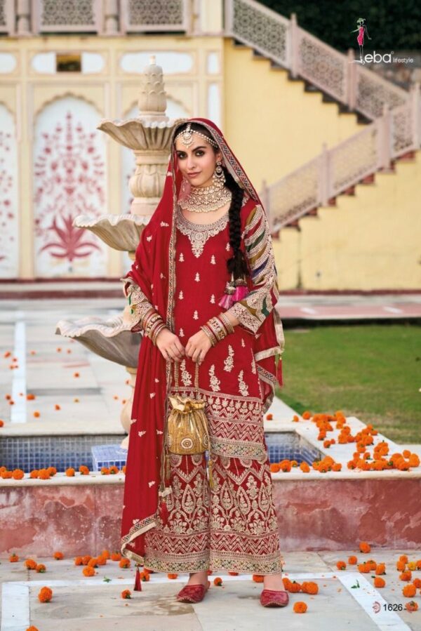 Pure Linen Pattern Printed With Embroidery And Handwork Suit - TIF 1125