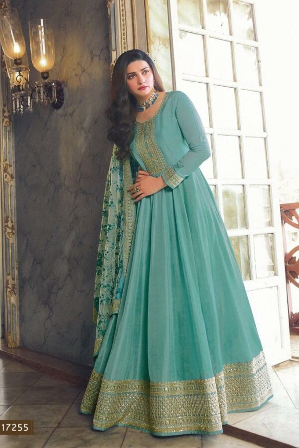 Vinay Sheesh Mahal 17257 - Dola Silk With Embroidery Work Suit