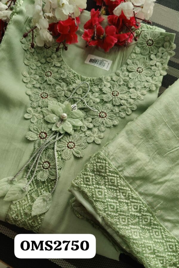 Beautiful Soft Cotton Silk With Brochet Suit