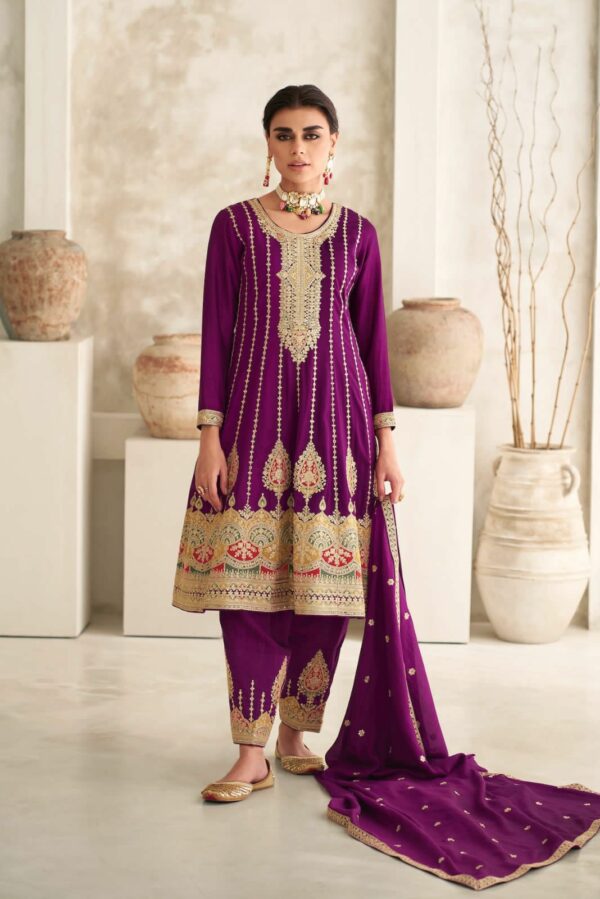 Aashirwad Romani 9777 - Premium Silk With Work Stitched Suit