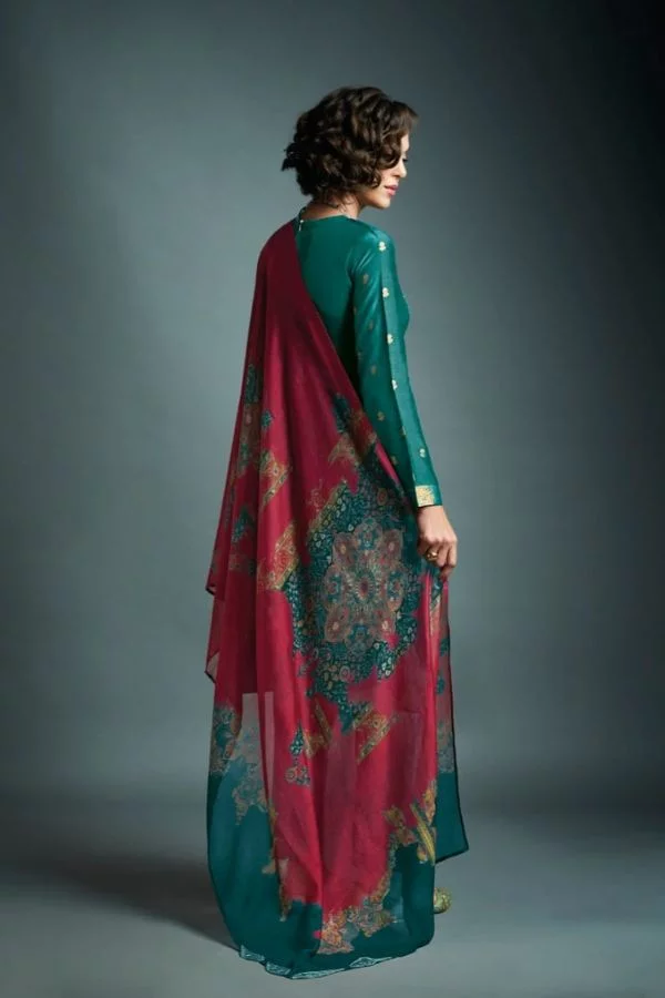 Omtex Aamod 3351D - Pure Muslin Jacquard with Handwork Suit