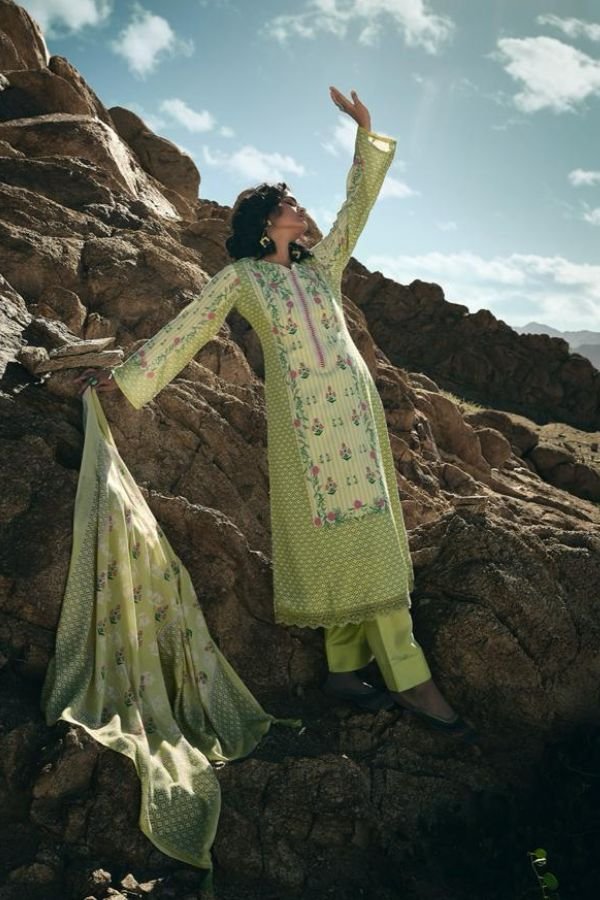 PRM Pidaar 5273 - Pure Viscose Pashmina Digital Prints with Fancy Work Suit