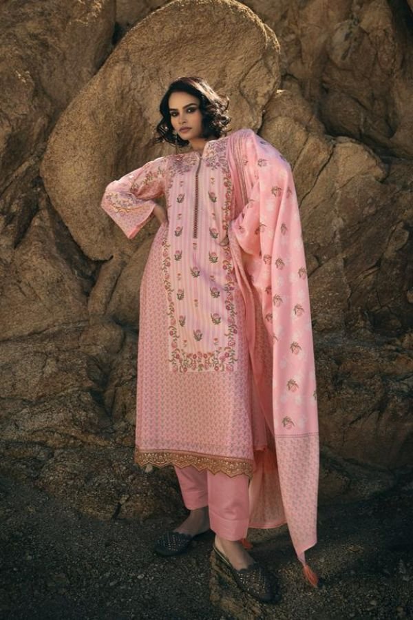 PRM Pidaar 5273 - Pure Viscose Pashmina Digital Prints with Fancy Work Suit