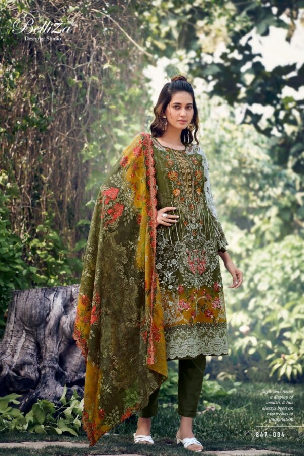 Belliza Guzarish 008 - Pure Cotton Printed With Embroidery Work Suit
