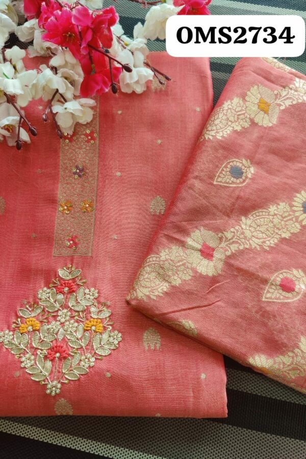 Beautiful Silk With Zardosi Gotta Handwork Embroidery Suit