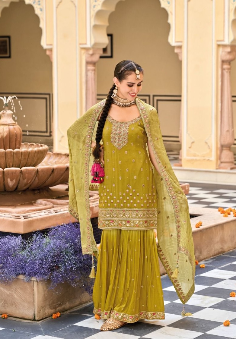Eba Alfaaz 1656 - Heavy Chinon With Embroidery Work Stitched Suit