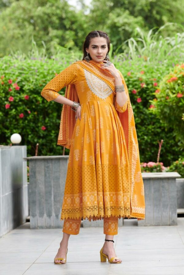 Raja Rani NX - Pure Cotton Printed With Embroidery Stitched Suit