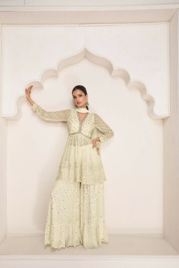 Sayuri Polki 5309 - Real Georgette Chinon With Embroidery Stitched Dress