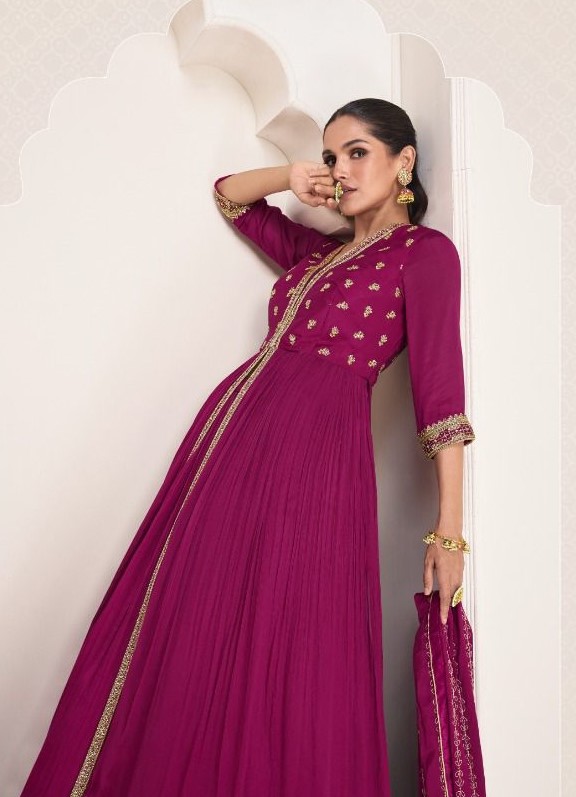Sayuri Polki 5309 - Real Georgette Chinon With Embroidery Stitched Dress