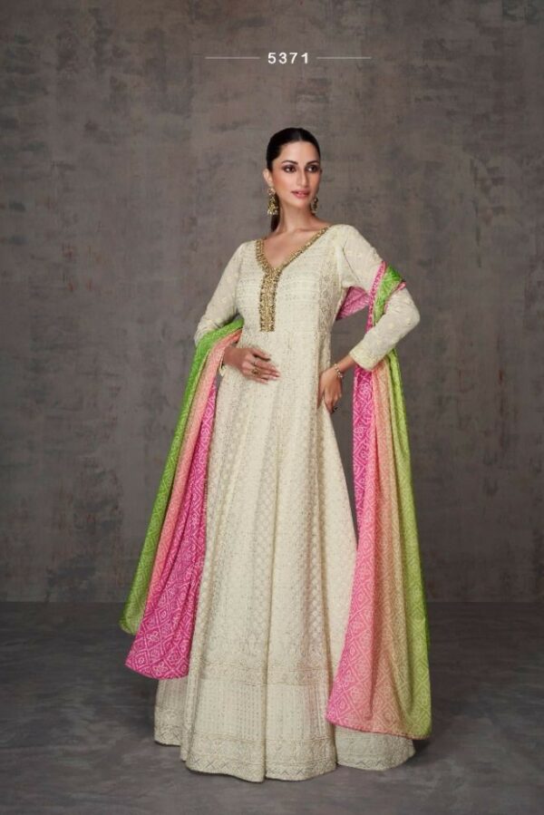 Sayuri Qurbat 5372 - Real Georgette With Embroidered Stitched Dress