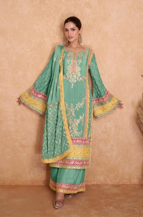 Gulkayra Vedika 7406C - Real Chinon With Embroidery Work Stitched Suit