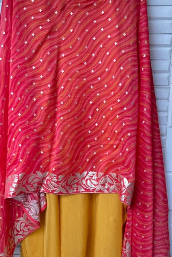Banarasi Pure Silk Organza With Zari, Gotta & Resham Embroidery Suit