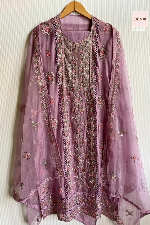 Pure Organza With Stylish Pakistani Thread, Sequins & Pearl Work Embroidery Suit
