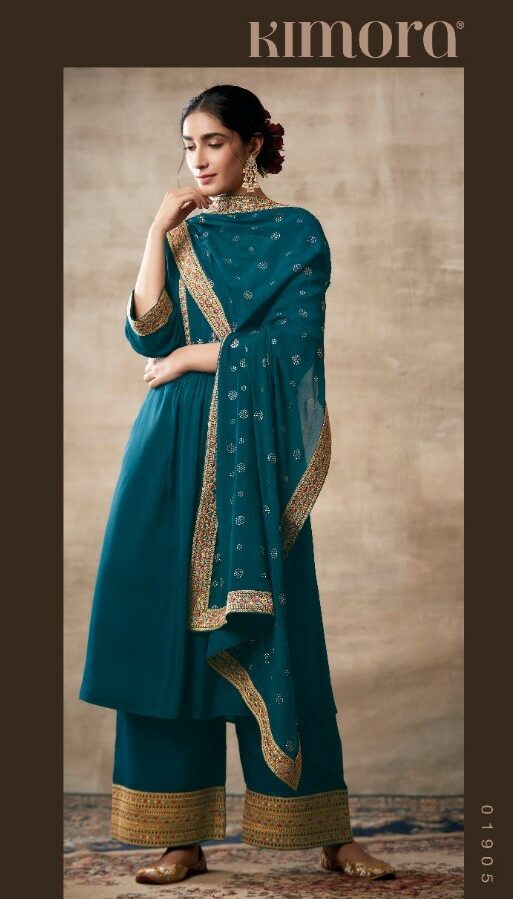 Tussar Silk Self Butti With Embroidery Suit - TIF 1080