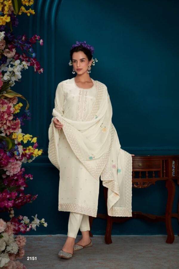 Kimora Rozeen 2158 - Modal Silk With Embroidery Suit
