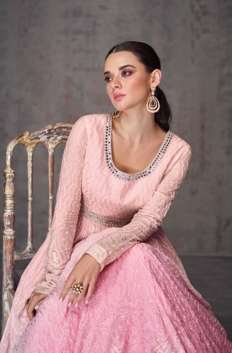 Sayuri Ameena 5358 - Real Georgette Embroidered Dress