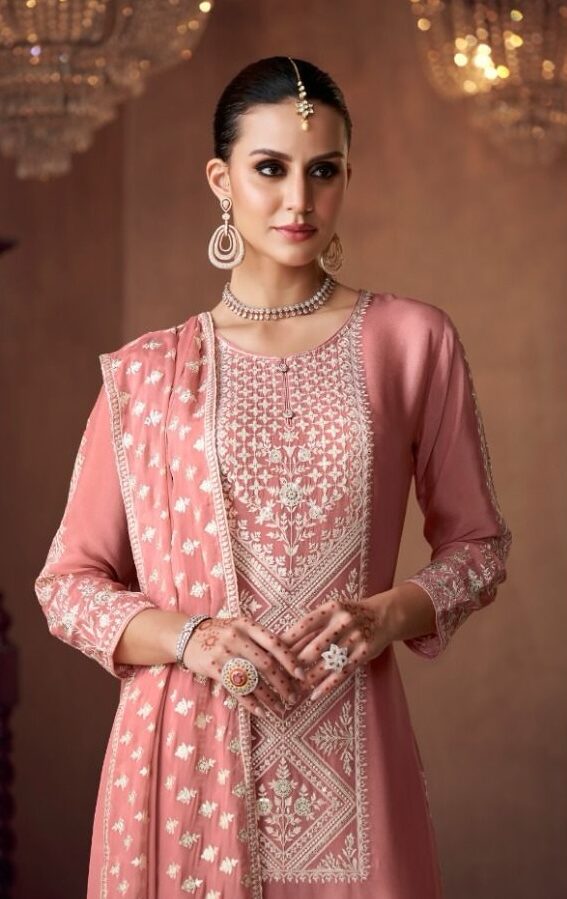 Gulkayra Veeda 7414 - Real Chinon With Embroidery Work Stitched Suit