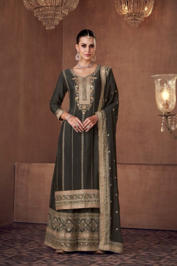 Gulkayra Veeda 7414 - Real Chinon With Embroidery Work Stitched Suit