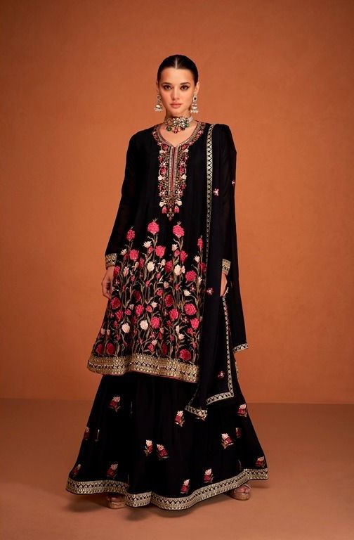 Aashirwad Soha 9533 - Premium Chinon Silk With Work Stitched Dress
