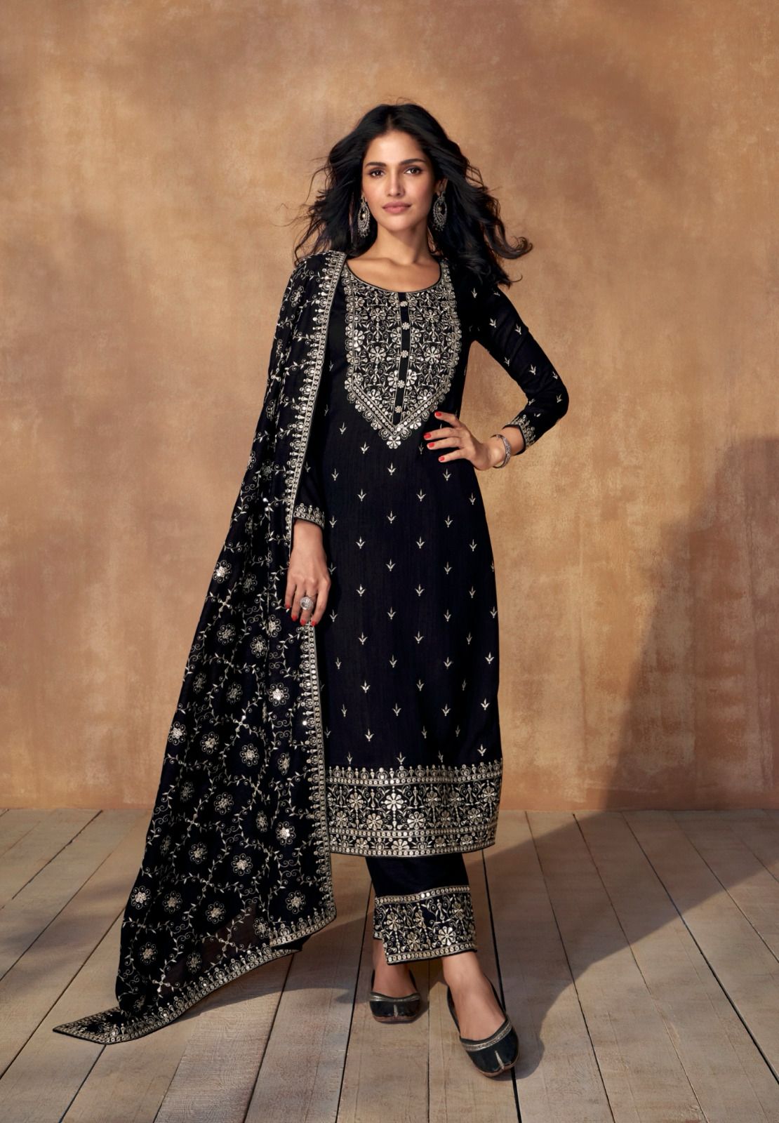 Aashirwad Safeena 9865 - Premium Silk With Work Stitched Suit