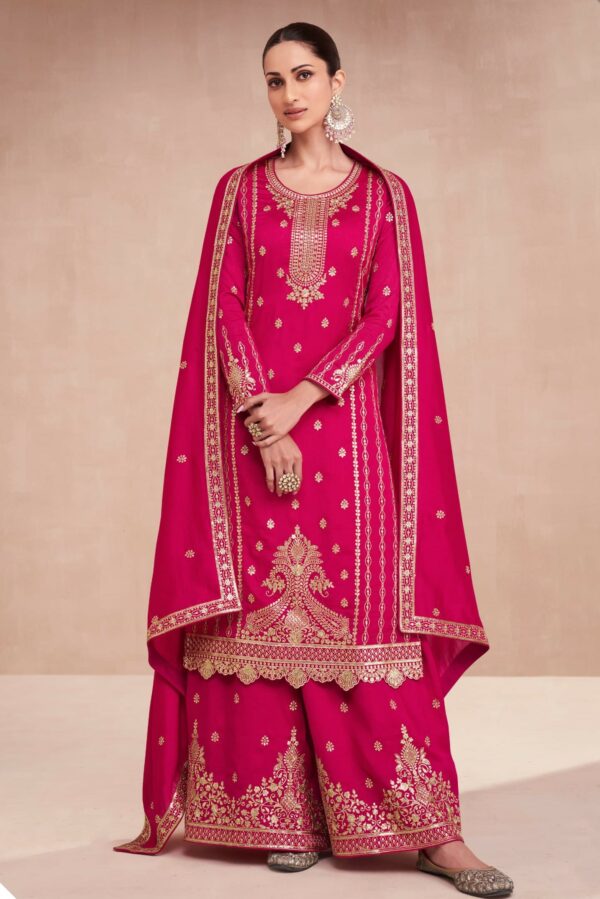 Aashirwad Zari 9881 - Premium Silk With Work Stitched Dress