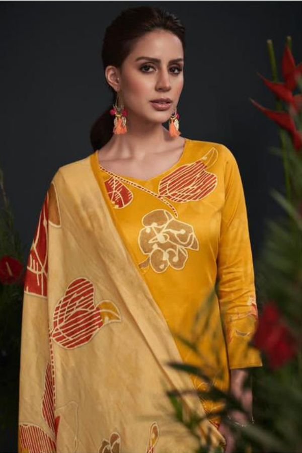 Kesar Zara 25006 - Pure Cotton Silk Digital Print With Swarovski Work Suit