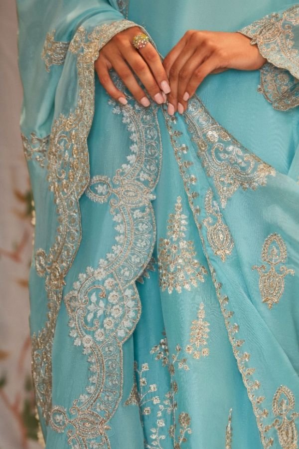 Kimora Itrh 2148 - Pure Organza with Placement Sona Chandi Embroidery Suit