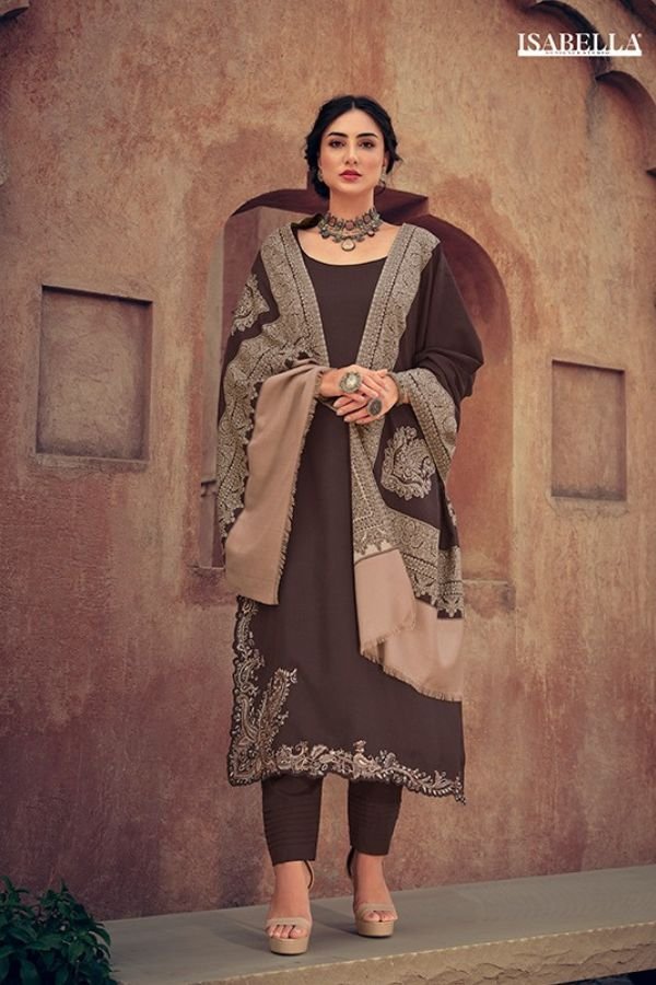 YesFab Saabira 1004 - Cotton Satin Solid With Premium Cutwork Embroidery Suit