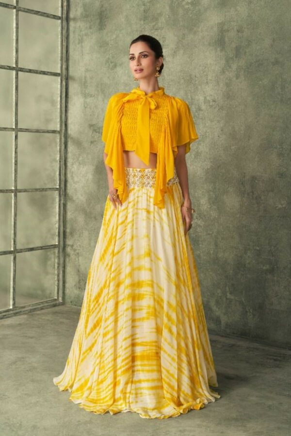 Sayuri Wedding Attire - Real Georgette Premium Silk Embroidered Stitched Dress