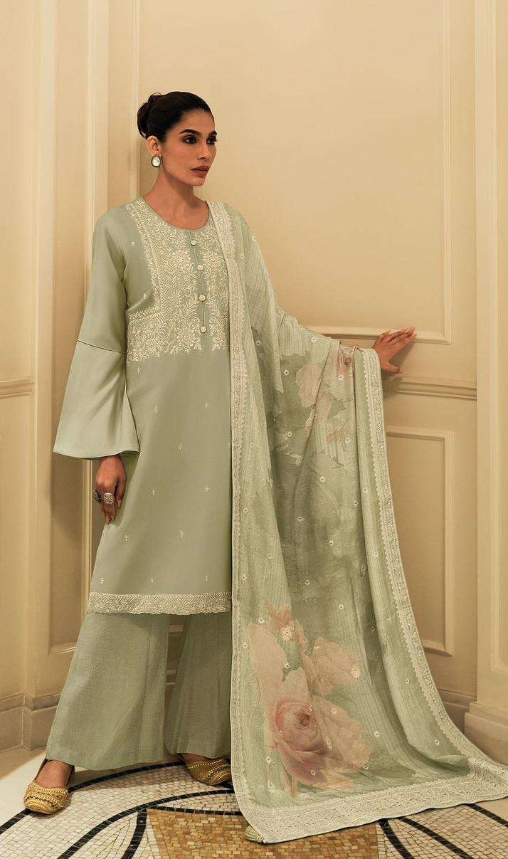 Viscose Muslin Embroidered Suit - TIF 1095