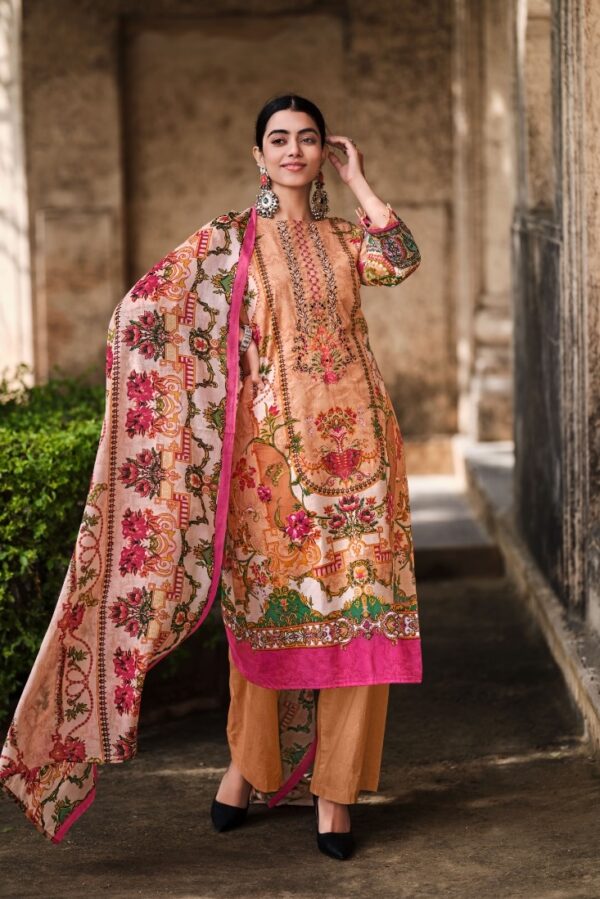 Belliza Naira 006 - Pure Cotton Digital Prints with Exclusive Heavy Self Embroidery Suit