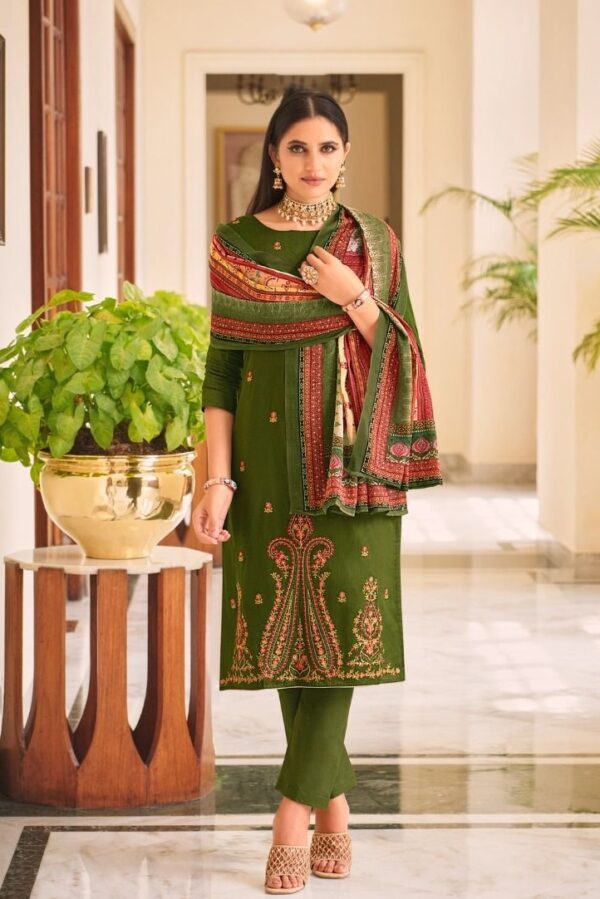 Belliza Ibadat 008 - Pure Heavy Jam Cotton With Designer Heavy Kashmiri Embroidery Work Suit