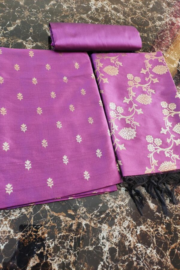 Banarasi Silk Weaved Unstitched Suit - TIF 1116