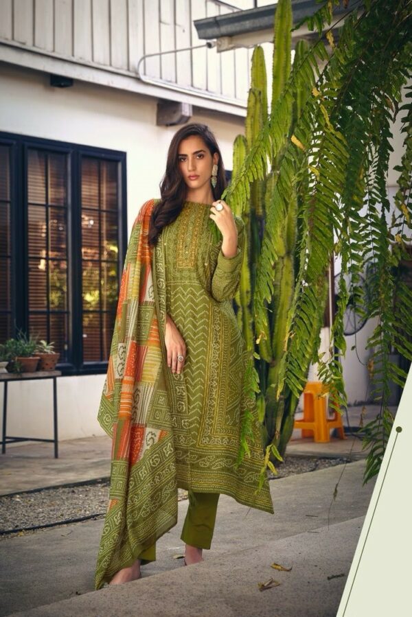 Sadhana Inaayat 10048 - Pure Muslin Silk Digital Print With Heavy Khatli Work Suit