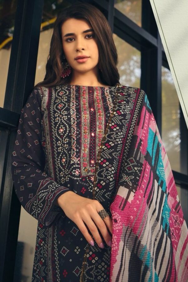 Sadhana Inaayat 10048 - Pure Muslin Silk Digital Print With Heavy Khatli Work Suit