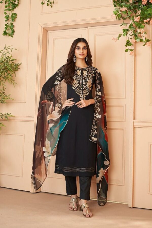 Esta Auram 106 - Organza Silk With Embroidery And Handwork Suit