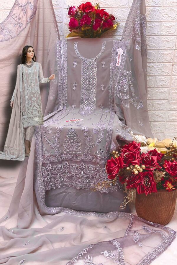 Georgette Embroidered With Heavy Handwork Pakistani Style Suit