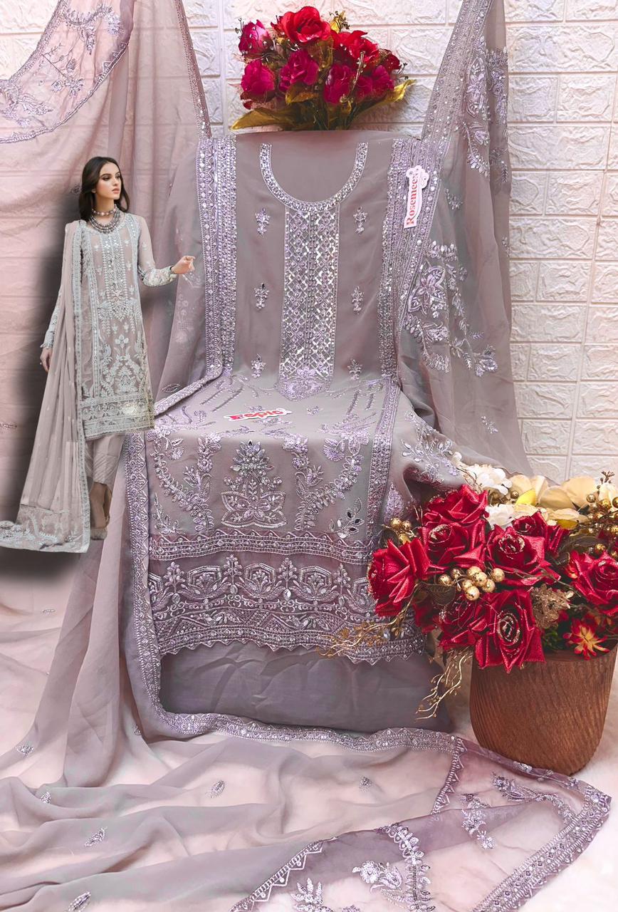Georgette Embroidered With Heavy Handwork Pakistani Style Suit