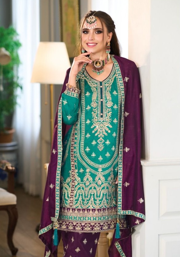 Eba Naina 1676 - Premium Silk With Embroidery Work Stitched Suit