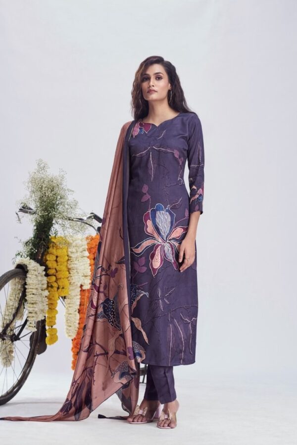 Kesar Zara 27006 - Pure Jam Silk Digital Print With Swarovski Work Suit