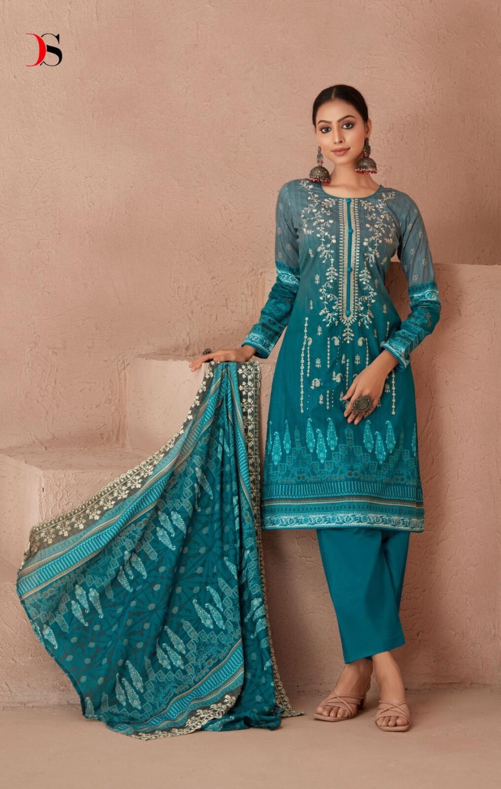 Deepsy Bin Saeed 29006 - Pure Cotton With Heavy Self Embroidery Suit