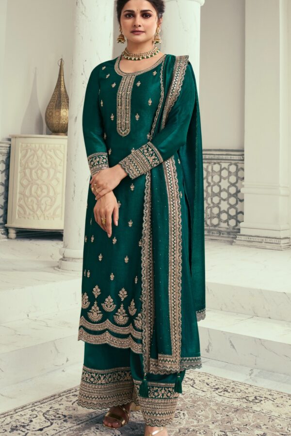 Vinay Shaheen 66936 - Embroidered Silk Georgette Suit