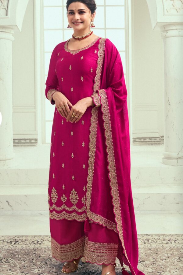 Vinay Shaheen 66936 - Embroidered Silk Georgette Suit